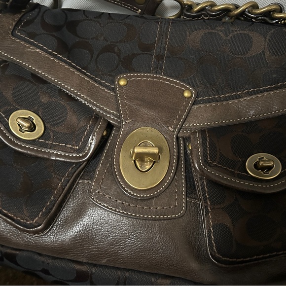 Coach 11141 legacy Leigh cc brown handbag satchel - Picture 4 of 5